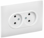 Розетка 2гн без З/К шторки с/у белый арктический в сборе 10А SK-R09W SKANDY IEK (1/10/100)