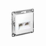 Розетка 2гн комп+комп RJ45+RJ45 с/у лотос механизм кат.5е AtlasDesign Systeme Electric  (1/10)
