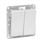 Выключатель 2кл кнопочный, алюминий Эпика EKF