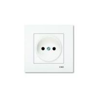 Розетка 1гн без З/К с/у белый 16А Karre Viko (1/12/120)