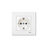 Розетка 1гн с З/К с/у белый 16А Karre Viko (1/12/120)