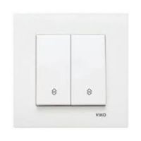 Выключатель 2кл прох с/у белый IP20 Karre Viko (1/12/120)