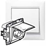 Розетка 1гн с З/К с крыш. с/у белый механизм 16А IP44 Valena DIY Legrand Розетка 1гн с З/К с крыш. с/у белый механизм 16А IP44 Valena DIY Legrand