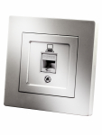 Розетка компьютерная RJ45 серебр. металлик "Сенеж" TDM Розетка компьютерная RJ45 серебр. металлик "Сенеж" TDM
