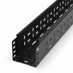 Лоток перфорированный Стандарт 100х100х3000 (0,7 мм) RAL 9005 (6 м/уп) Промрукав