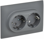 Розетка 2гн с З/К с/у серый в сборе 16А SK-R08Gr SKANDY IEK (1/10/100) Розетка 2гн с З/К с/у серый в сборе 16А SK-R08Gr SKANDY IEK (1/10/100)