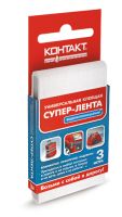 Клеящая универсальная супер-лента "КОНТАКТ" 3м белая (1/12/240) Клеящая универсальная супер-лента "КОНТАКТ" 3м белая (1/12/240)