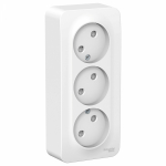Розетка 3гн без З/К шторки о/у белый изол.пласт. 16А IP20 Blanca Schneider Electric Розетка 3гн без З/К шторки о/у белый изол.пласт. 16А IP20 Blanca Schneider Electric
