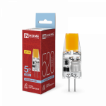 Лампа светодиодная LED-JC-COB 5Вт 12В G4 6500К 520Лм IN HOME Лампа светодиодная LED-JC-COB 5Вт 12В G4 6500К 520Лм IN HOME
