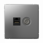 Розетка 2гн комп+ТВ RJ45+TV с/у сталь механизм кат.5е ArtGallery Systeme Electric (1/5/20) Розетка 2гн комп+ТВ RJ45+TV с/у сталь механизм кат.5е ArtGallery Systeme Electric (1/5/20)