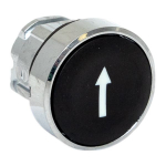 Исполнительный механизм кнопки XB4 черный плоский возвратный без фиксации, стрелка IP65 EKF Исполнительный механизм кнопки XB4 черный плоский возвратный без фиксации, стрелка IP65 EKF