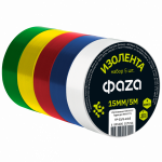 Изолента комплект 5 цветов 15/5ФАZА Изолента комплект 5 цветов 15/5ФАZА