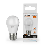 Лампа светодиод 12Вт Шар Е27 3000К 880Лм матовая Gauss Elementary (1/10/100)