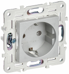 Розетка 1гн с З/К с/у серебряный механизм 16А SK-R05S SKANDY IEK (1/10/100)