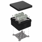 Коробка огнестойкая для о/п двухкомпонентная 60-0300-FR6.0-12 Е15-Е120 RAL9005 100х100х50 (14 шт/кор) Промрукав