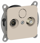 FLITE Роз. 2-я TV+SAT экр. проходная РТВс-2-1-2-ФлЛ льн. IEK