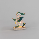 Деревянная фигурка с подсветкой «Снеговик» 18 см NEON-NIGHT