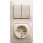 Блок 2кл + 1гн с З/К шторки с/у крем Glossa Systeme Electric