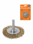 Щетка для дрели "плоская", 50 мм, латунированная витая проволока d 0,3 мм, "Рубин", TDM Щетка для дрели "плоская", 50 мм, латунированная витая проволока d 0,3 мм, "Рубин", TDM