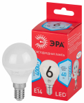 Лампочка светодиодная ЭРА RED LINE LED P45-6W-840-E14 R E14 6Вт шар нейтральный белый свет Лампочка светодиодная ЭРА RED LINE LED P45-6W-840-E14 R E14 6Вт шар нейтральный белый свет
