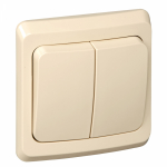 Выкл 2-клавиш. моноблок 10А 220-250В с/у бежевый глянц. IP20 SE Этюд (1/20) Выкл 2-клавиш. моноблок 10А 220-250В с/у бежевый глянц. IP20 SE Этюд (1/20)