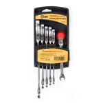 Набор гаечных комбинированных трещоточных ключей с шарниром НТКШ-6 (8-17) серия КВТ-PROFESSIONAL (КВТ) Набор гаечных комбинированных трещоточных ключей с шарниром НТКШ-6 (8-17) серия КВТ-PROFESSIONAL (КВТ)