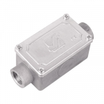 Коробка протяжная алюминиевая, 2 ввода 180°, М25х1,5 ,IP55,118х51х42мм Коробка протяжная алюминиевая, 2 ввода 180°, М25х1,5 ,IP55,118х51х42мм