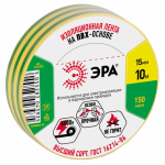 Изолента желто-зеленая 15/10м ЭРА (10/500/16000)