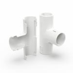 Тройник разборный белый д20 (50шт/600шт уп/кор) Промрукав