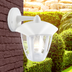 ЭРА Светильник садово-парковый 6гран белый настенный вниз E27 IP44(У1) НБУ 07-40-004 «Дели 3» (8/96)