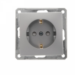Розетка 1гн с З/К шторки с/у матовый хром механизм 16А W59 Systeme Electric