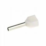 Наконечник-гильза втулочный двойной 0.5мм² медь белый луженый изолированный DKC (ДКС) Наконечник-гильза втулочный двойной 0.5мм² медь белый луженый изолированный DKC (ДКС)