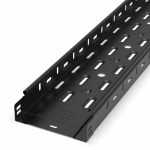 Лоток перфорированный Стандарт 150х50х3000 (0,7 мм) RAL 9005 (12 м/уп) Промрукав