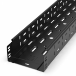 Лоток перфорированный Стандарт 150х80х3000 (0,7 мм) RAL 9005 (6 м/уп) Промрукав