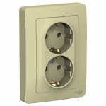 Розетка 2гн с З/К с/у крем 16А Blanca Systeme Electric (1/6)