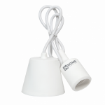 Патрон Е27 силиконовый со шнуром 1м белый IN HOME (1/10) Патрон Е27 силиконовый со шнуром 1м белый IN HOME (1/10)
