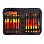 Набор диэлектрических отверток со сменными стержнями НИО-4412-Т Профи КВТ (1/6) Набор диэлектрических отверток со сменными стержнями НИО-4412-Т Профи КВТ (1/6)