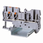 Зажим клеммный проходной 60.5мм размер ячейки 5.2мм на DIN-рейку 1 уровень сечение провода 2.5мм² 24А 800В термопласт DKC (ДКС) Зажим клеммный проходной 60.5мм размер ячейки 5.2мм на DIN-рейку 1 уровень сечение провода 2.5мм² 24А 800В термопласт DKC (ДКС)