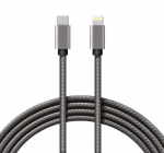 Кабель Type-C-Lightning PD, 1 м, черная нейлоновая оплетка REXANT (1/1/1)