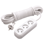 Удлинитель 3гн без З/К 10м белый 10А ПВС 3х1 Makel (1/12/24) Удлинитель 3гн без З/К 10м белый 10А ПВС 3х1 Makel (1/12/24)