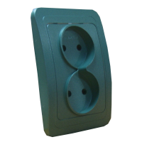 Розетка 2гн без З/К с/у зеленый 16А Mimoza Makel (1/12/120)