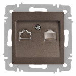 Розетка Intro Accent 6-303-08 информационная RJ45, IP20, СУ, бронза Розетка Intro Accent 6-303-08 информационная RJ45, IP20, СУ, бронза
