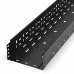 Лоток перфорированный Стандарт 200х100х3000 (0,8 мм) RAL 9005 (6 м/уп) Промрукав