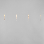 Гирлянда светодиодная «Сосульки» 1.5 м, 10 LED, прозрачный ПВХ, цвет свечения теплый белый, 2 х АА (батарейки не в комплекте) NEON-NIGHT