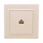 Розетка 1гн комп RJ45 с/у крем Минск EKF Розетка 1гн комп RJ45 с/у крем Минск EKF