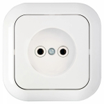 Розетка 1гн без З/К с/у белый 16А Гармония Беларусь (1/60)