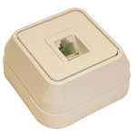 Розетка 1гн ТФ RJ11 о/у белый IP20 Siva Ustu Makel (1/10/100)