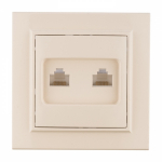 Розетка 2гн комп+комп RJ45+RJ45 с/у крем кат.5е Минск EKF Розетка 2гн комп+комп RJ45+RJ45 с/у крем кат.5е Минск EKF