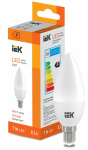 LED Candle C37 600lm 3000K E14 IEK СНЯТО