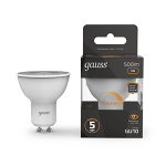 Лампа светодиод 5Вт GU10 500Лм 3000К GU10 MR16 диммируемая Gauss Black (1/10/100)
